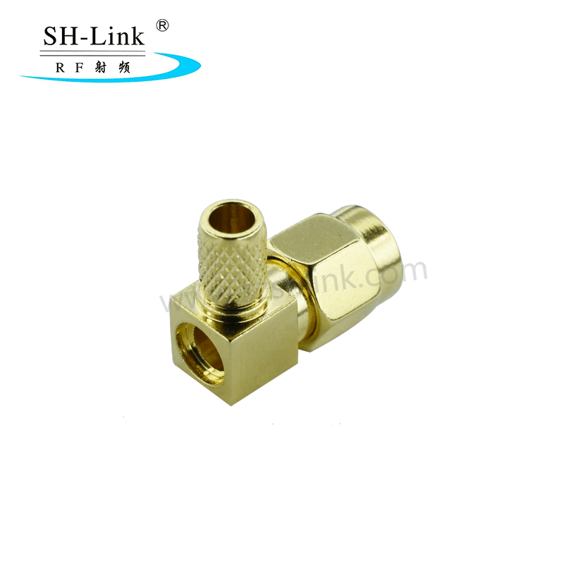 RF 90 degrees SMA coaxial male connector for RG316 RG174 cable